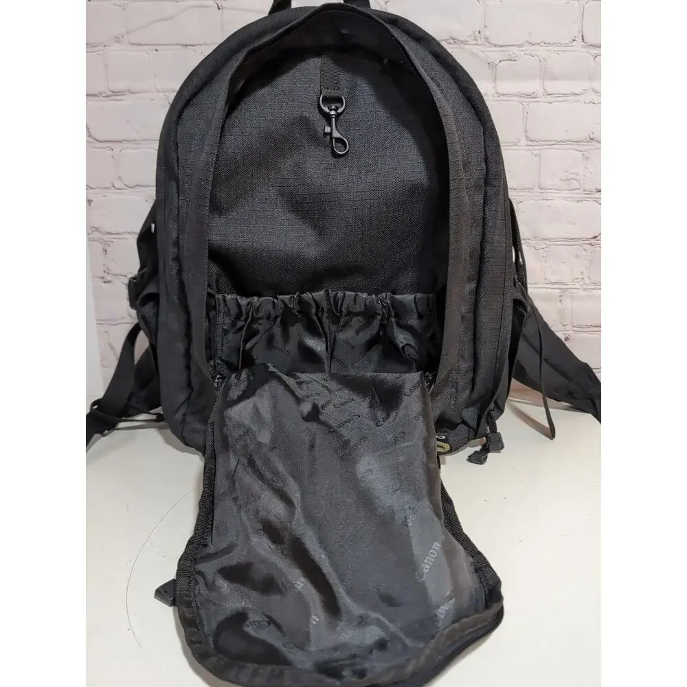 Canon DLSR 200 EF Deluxe Photo Backpack Straps Padded Dividers Black Green
